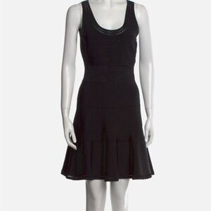 Diane Von Furstenberg DVF Sleeveless Scoop Neck Stretch Black Dress Size Large